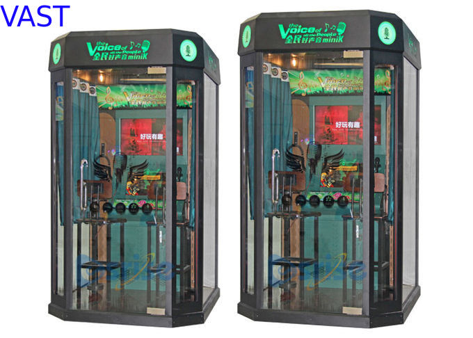 Machine van de de Cabinekaraoke van de muntstukopdringer de Miniktv met het Scherm voor Wandelgalerij/Straat/Park