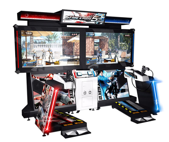 Tijdcrisis 5 Simulator die Arcademachine met Speciaal In werking gesteld Kanonmuntstuk schieten